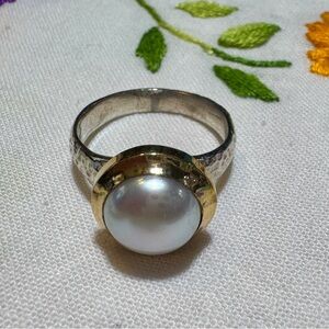Sundance Silver and Gold Pearl Ring